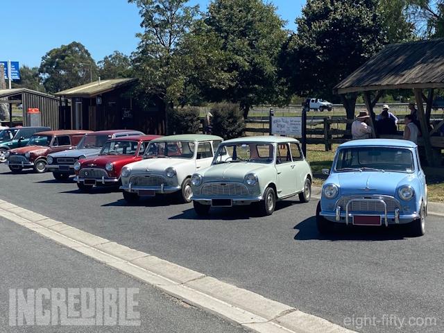 After retiring from a working life, the Mini Minor now regularly joins in car club runs.