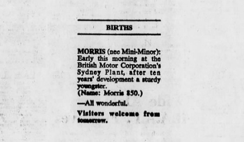 A close-up of the ‘surprise’ announcement published in major newspapers (The Age, March 23, 1961)
