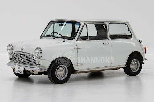 Externally the Morris Mini 1100 looked like a Mini K, except for the grille and missing kangaroo stickers. The car in this photo is fitted with wider wheels (image: Shannons)