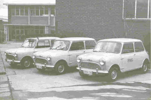 Three examples of the Morris 850 in the PMG fleet (ZEB23#, ZEB236 and ZEB235) (image: Hoyle, M n.d.).